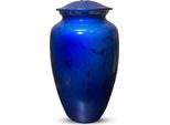 Urna Xxl In Alluminio - 3,5 Litri - Urna Decorativa Unica Per Ceneri Umane E Animali - Missing Blue