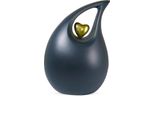 Urna A Goccia Xxl Da 3,65 Litri In Alluminio - Elegante Urna Per Ceneri Umane E Animali - Nero Opaco