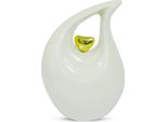 Urna A Goccia 800 Ml - Urna In Alluminio Fatta A Mano Per Persone E Animali Domestici - Urna Decorativa Bianca
