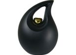 Urna A Goccia Xxl Da 3,8 Litri In Alluminio - Elegante Urna Per Ceneri Umane E Animali - Nero