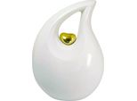 Urna A Goccia Xxl Da 3,8 Litri In Alluminio - Elegante Urna Per Ceneri Umane E Animali - Urna Decorativa Bianca