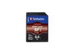 Verbatim Speicherkarte SDHC/SDXC Premium, Speicherkapazität 64 GB