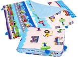 Set Di Lenzuola Per Bambini In Cotone/Minky 135X100 Cm, Isolato Bobo - Veicoli Colorati