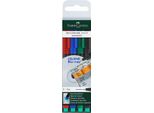 Marker Faber-Castell Multimark, 4Er-Set, S, Permanent