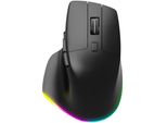 S&T Design Rgb Mouse Da Gioco Senza Fili Nero Mouse Da Gioco Senza Fili, Cablato, Bluetooth, USB-C, 2400 Dpi, Ergonomico, 6 Pulsanti