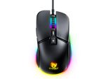 S&T Design Rgb Gaming Mouse Nero Cablato Leggero 13 Modalità Di Luce Rgb Mouse Da Gioco Cablato, 7200 Dpi, Ergonomico, Mouse Ottico, Usb