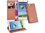 Cadorabo Custodia Per Zte Blade L2 Custodia Protettiva In Marrone Custodia Per Cellulare Custodia Cover Chiusura Magnetica
