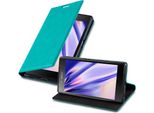 Cadorabo Custodia Per Sony Xperia Z5 Custodia Protettiva In Turchese Custodia Per Cellulare Cover Chiusura Magnetica