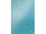 Leitz Wow A4 Quaderno Cucito, A Righe, 80 Fogli, Blu Ghiaccio
