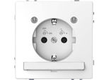 Merten MEG2304-6035 Presa Di Corrente Con Contatto Di Terra, Con Presa Luce E Modulo Di Illuminazione Led, Protezione Contro I Rischi Di Contatto, Morsetti A Innesto, Bianco Loto, System Design