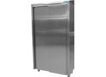 Mobile Alto Saro In Acciaio Inox Con 2 Ante Scorrevoli E 3 Ripiani 1000X500X1975Mm
