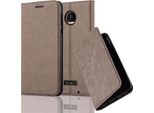 Cadorabo Custodia Per Motorola Moto Z Force Custodia Protettiva In Marrone Custodia Per Cellulare Custodia Cover Chiusura Magnetica