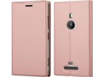 Cadorabo Custodia Per Cellulare Per Nokia Lumia 925 Custodia Protettiva In Rosa Cover Etui Book Case Booklet
