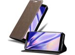 Cadorabo Cover Per Sony Xperia XZ3 Cover Protettiva In Marrone Custodia Per Cellulare Cover Chiusura Magnetica