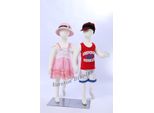 Eurotondisplay R4X2. 2 Manichini Bambino 95Cm Flessibile Corpo Pieghevole Manichino Bambini Manichino Tessuto Cotone Due Manichini Bambino Manichini Finestra
