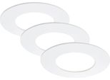 Set Di 3 Lampade Da Incasso Led, Ø 8,5 Cm, 5 W, Bianco, Briloner Leuchten