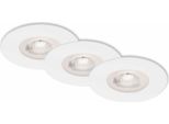 Lampade Da Incasso A Led, Set Da 3, 5 W, IP44, Bianco, 3000K, Ø 9 Cm, Plastica Briloner