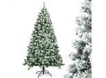 Costway Albero Di Natale Artificiale 180 Cm, Albero Di Natale Con Neve, 928 Punte In Pvc, Supporto In Metallo E Sistema Pieghevole, Albero Di Natale Albero Artificiale Di Natale