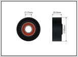 Caffaro 500265 Puleggia Tenditore Cinghia A V 65Mm Per MERCEDES-BENZ Classe C Berlina (W204) Classe C Estate (S204) Classe E Berlina (W212)
