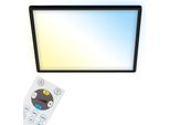 Briloner - Pannello Led, Plafoniera Dimmerabile, Lampada Da Soffitto Con Retroilluminazione, Incl. Telecomando, 22 Watt, 3000 Lumen, Bianco-Nero, 420X420X29Mm (Lxwxh)