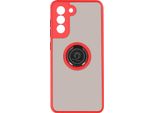 Avizar, Custodia Protettiva Galaxy S21 Fe Resistente Agli Urti Con Anello Magnetico Elegante, Rosso