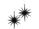 Stella Appendi Decorazioni In Plastica Decorazione Natalizia Nera H 15 Cm Set Di 2