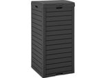 Costway Cestino Per Rifiuti Con Coperchio 141 L, Cestino Per Rifiuti Cestino Per Rifiuti Impermeabile Con Vaschetta Estraibile Per Liquidi E Maniglia (1 Confezione - Nero)