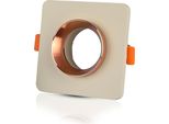 Faretto Led V-TAC - Apparecchio Da Incasso - GU10 - IP20 - Off White + Matt Rose Gold