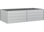 Vidaxl Letto Da Giardino Rialzato 160X80X45 Cm Acciaio Zincato Argento