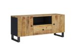 Mobile Tv 105X33,5X46 Cm In Legno Massiccio Di Mango E Materiale A Base Di Legno