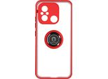 Avizar, Custodia Protettiva Redmi 12C Antiurto Con Anello Magnetico Robusto, Rosso