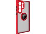 Avizar, Custodia Protettiva Galaxy S24 Ultra Antiurto Con Anello In Metallo, Rosso