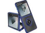 Avizar, Custodia Protettiva Galaxy Z Flip 6 Resistente Agli Urti Con Supporto Magnetico, Blu