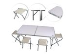 Set Da Campeggio Tavolo E 4 Sedie 120X60X70Cm
