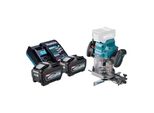 Makita Rp 001 GT201 Fresatrice A Batteria 40 V Max. 12 Mm Brushless + 2X Batteria 5,0 Ah + Caricabatterie
