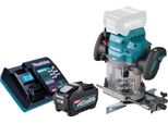 Makita Rp 001 GT101 Fresatrice A Batteria 40 V Max. 12 Mm Senza Spazzole + 1X Batteria 5,0 Ah + Caricabatterie
