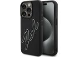 Karl Lagerfeld Klhcp15L3Drksdlk Custodia Rigida Per Iphone 15 Pro 6.1 Czarny/Nero 3D Rubber Signature