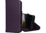 Custodia A Portafoglio In Pelle Torro Per Iphone 16 Pro (Con Funzione Stand E Ricarica Magsafe) - Viola Scuro