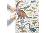 Puzzle Educativo Per Bambini, Banana Panda Puzzlove Dinosauri, 200 Pezzi, Specie Di Dinosauri, Formato Grande 68 X 48 Cm