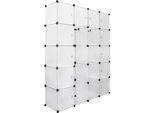 Tolletour 20 Scatole Sistema Di Scaffalatura Fai Da Te Armadio Armadio Armadio Scaffale A Innesto 142X37X180Cm Bianco