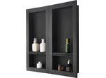 Mensola Doccia A Nicchia A Muro - Mensola Doccia A Nicchia 2 Pezzi - Dimensioni 10,2X40,6X81,3Cm - Organizzatore Doccia Per Bagno