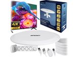 Antenna 4K Ultra Hd Bianca Berdsen BD-955 Per Uso Interno Ed Esterno