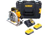 Sega Circolare A Batteria Dewalt Dcs 570 H2T 18 V 184 Mm Senza Spazzole + 2X Batteria Powerstack 5,0 Ah + Caricabatterie + Tstak