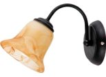 Lampada Da Parete Classica Con Paralume In Vetro E14 Nero Colette 7366 Rabalux
