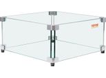 Parabrezza Per Caminetto A Gas Per Tavolo Da Fuoco Quadrato, 493 X 493 X 191 Mm, Trasparente, Parabrezza Temprato Per Caminetti, Protezione In Vetro Quadrato Di 8 Mm Di Spessore, Lastra Di Vetro Con Rivestimento Duro