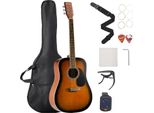Vevor Chitarra Acustica Dreadnought, 41 Pollici, 6 Corde Sunburst Con Top In Abete Massello, Pacchetto Per Principianti Con Borsa Da Concerto, Accordatore, Tracolla, Corde, Plettri, Capotasto, Tastiera In Palissandro, Per Giocatori Adulti Di Statura Elevata