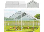Jayseuw Pollaio 3X6X2M Pollaio Piccola Casa Per Animali Recinto Per Animali Piccoli Voliera Recinto Per Animali Liberi Gabbia Per Polli Pollaio Telaio In Acciaio Zincato Con Tetto