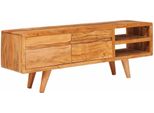 Syfax™ Mobile Tv Marrone 110 X 30 X 40 Cm Legno Di Acacia Massello