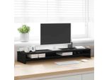 Syfax™ Supporto Per Monitor Rovere Nero 100X24X13 Cm In Legno Agglomerato