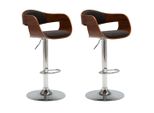 Syfax™ Sedie Da Bar 2 Pz Grigie In Legno Piegato E Tessuto